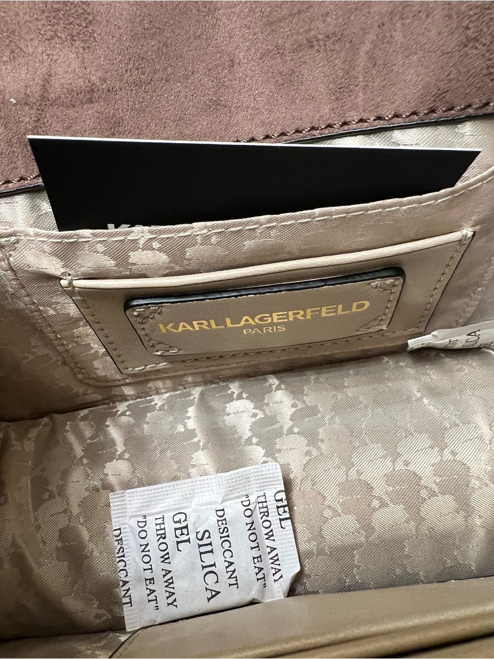 Karl Lagerfeld Suede Shoulder Bag NWT - Picture 11 of 12